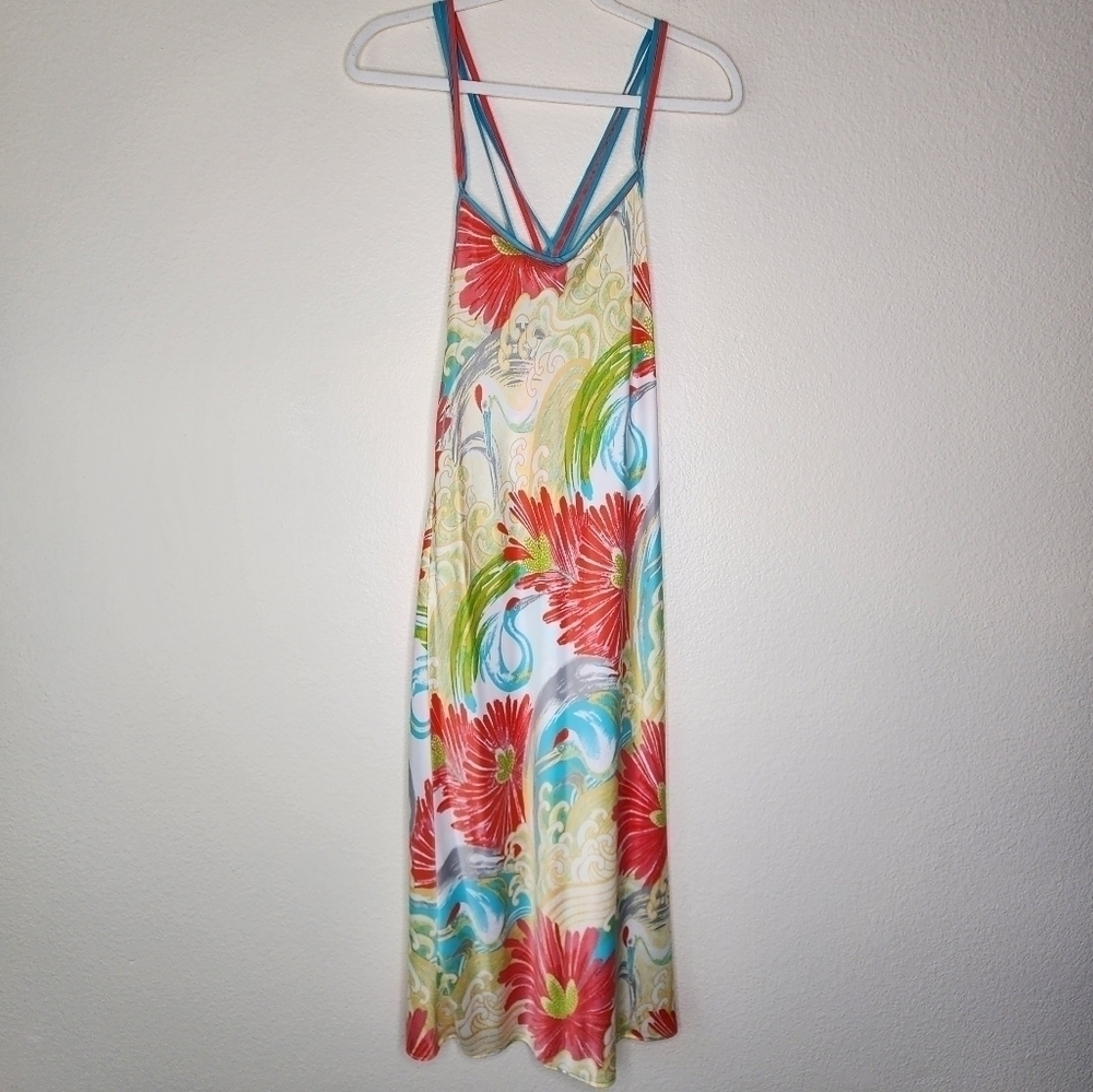 Natori Whimsical Crane Kimono Robe and Nightgown XS-S - Picture 3 of 9